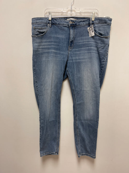 Jeans Straight By Clothes Mentor In Blue Denim, Size: 20