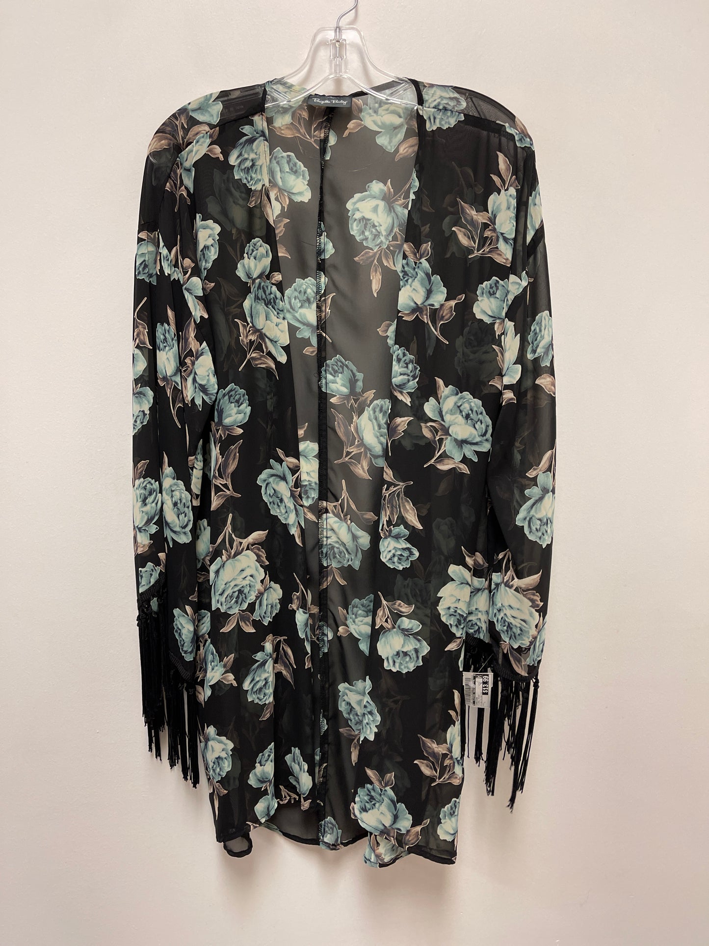 Cardigan By Clothes Mentor In Floral Print, Size: L