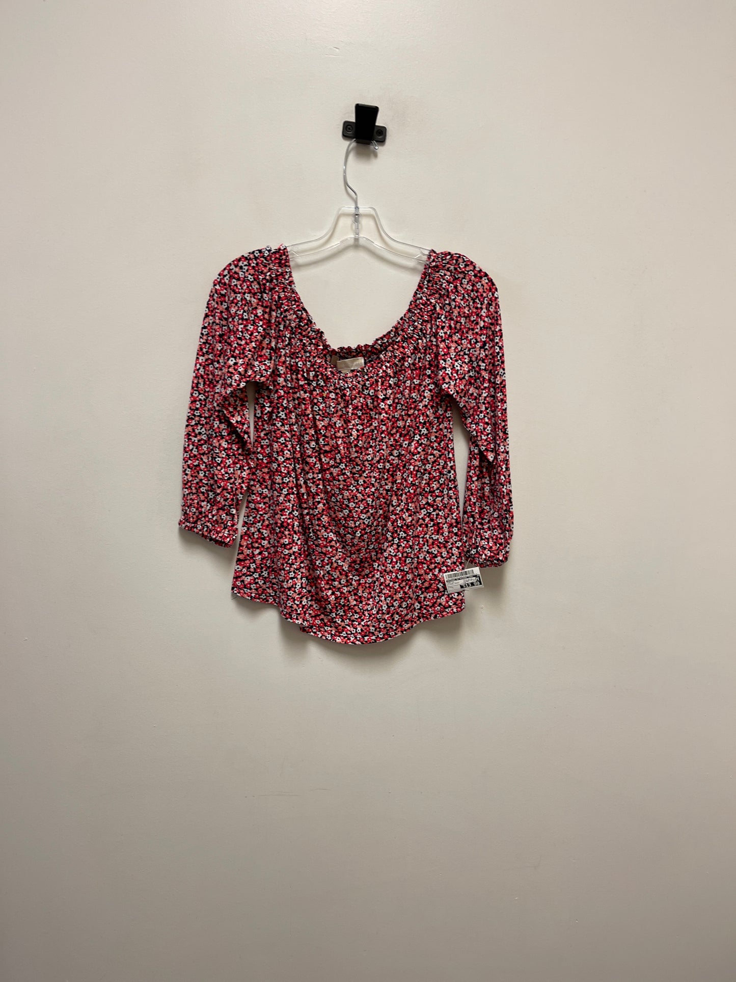 Top Long Sleeve By Michael By Michael Kors In Floral Print, Size: L