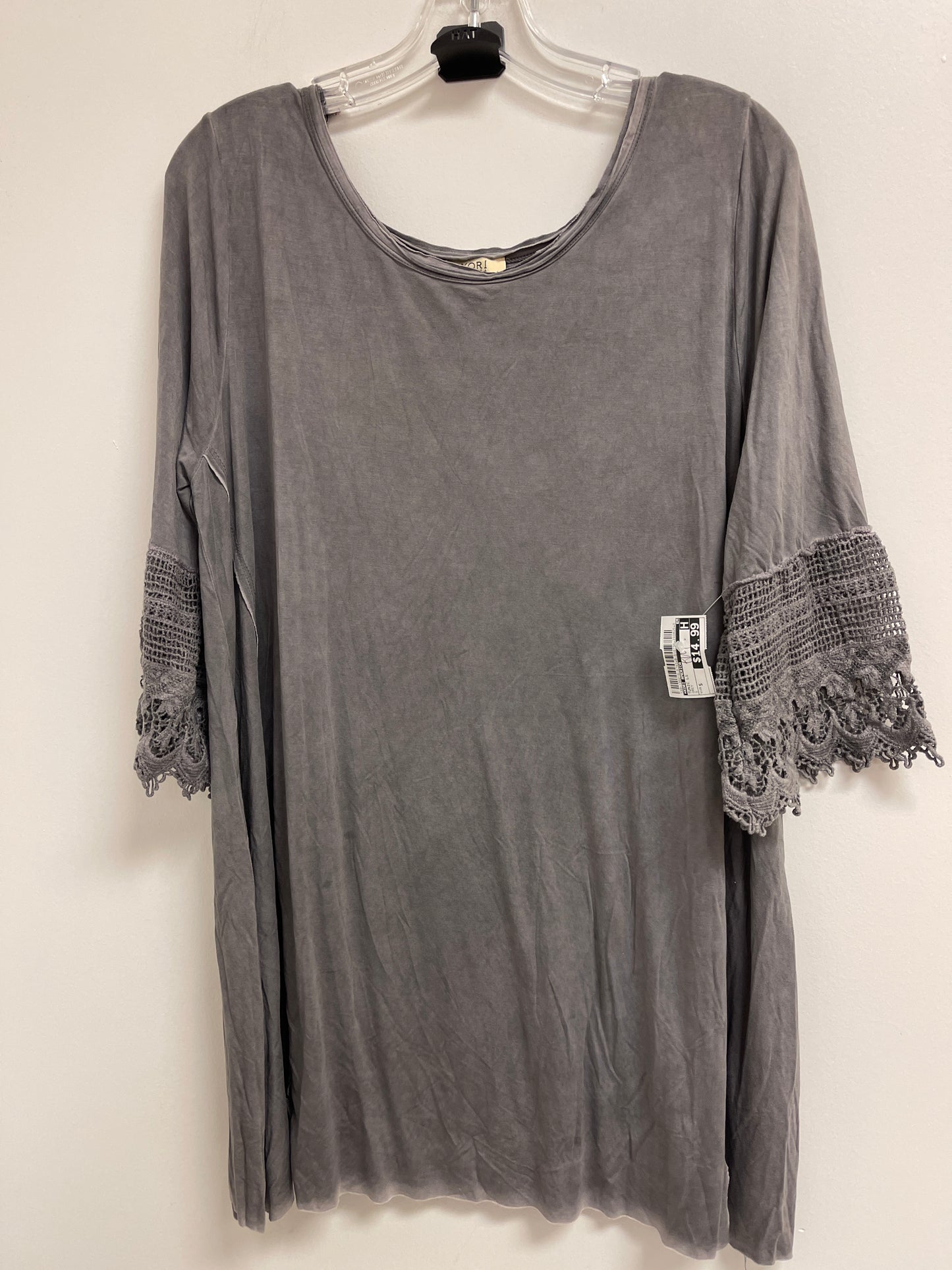 Tunic Long Sleeve By Kori America In Grey, Size: S