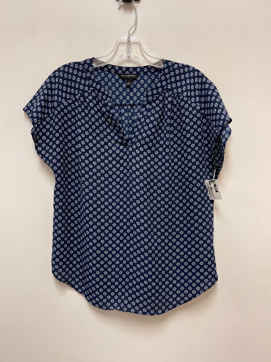 Top Short Sleeve By Banana Republic In Navy, Size: S