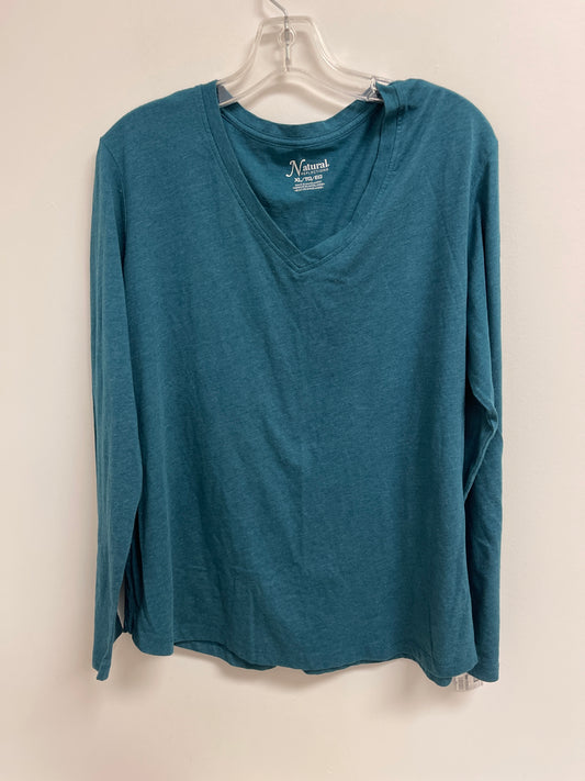 Top Long Sleeve By Natural Reflections In Blue, Size: Xl