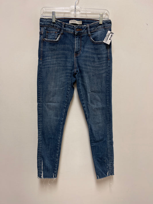 Jeans Skinny By Zara In Blue Denim, Size: 6