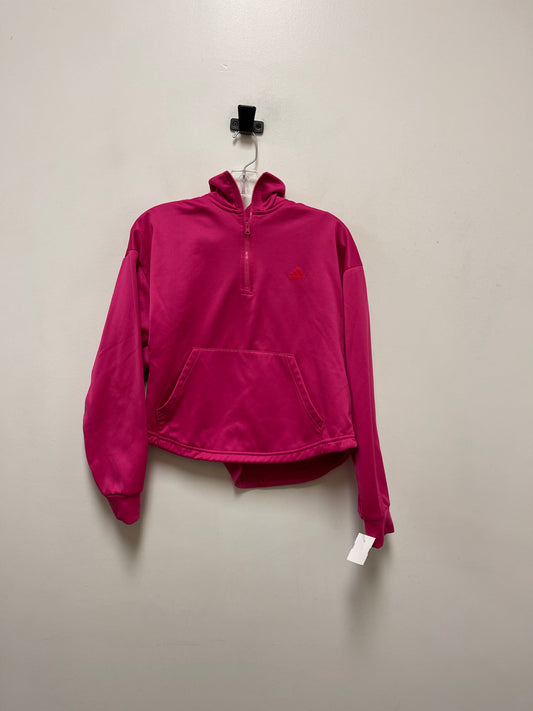 Athletic Jacket By Adidas In Pink, Size: S