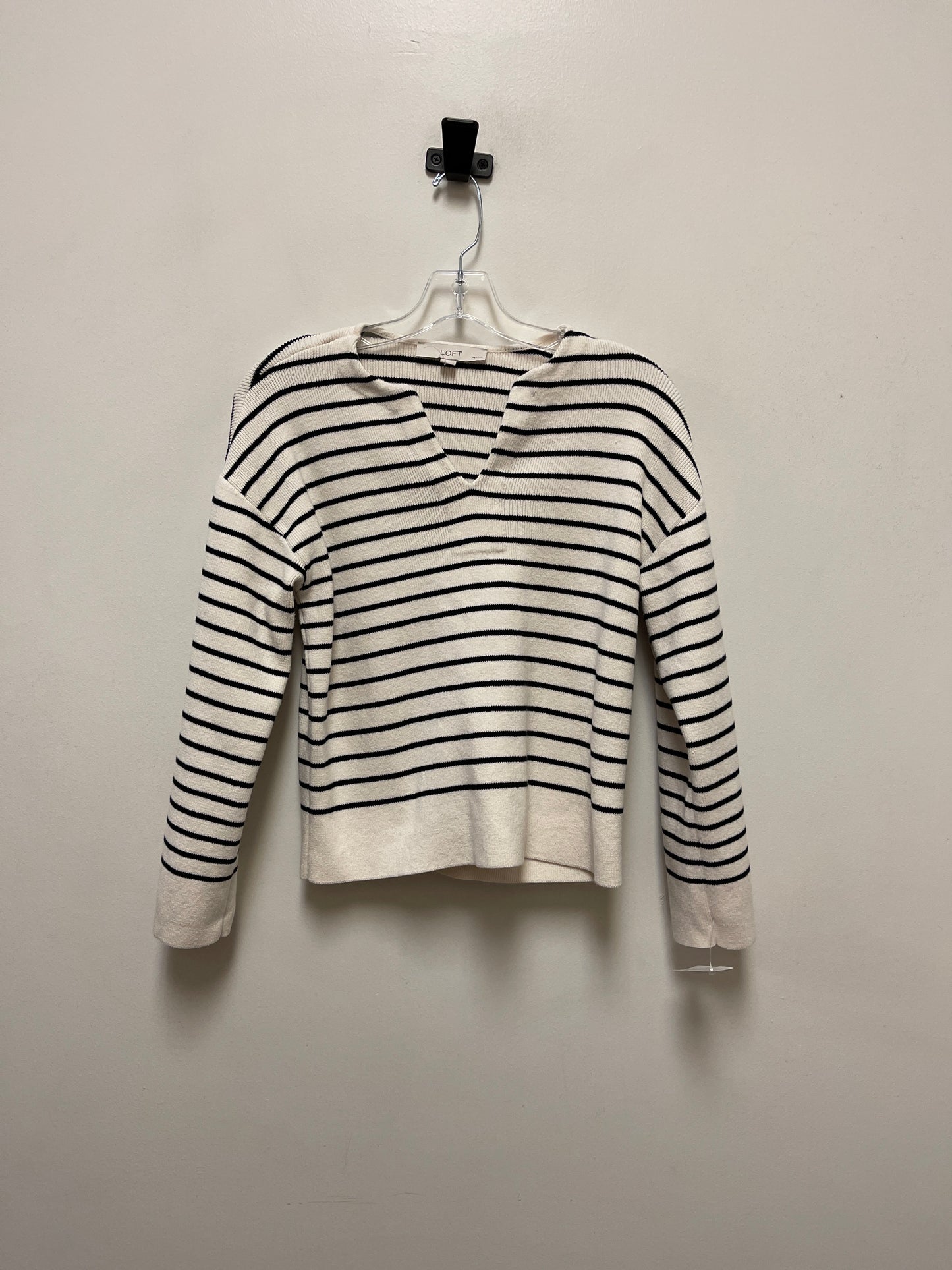 Sweater By Loft In Striped Pattern, Size: Xs