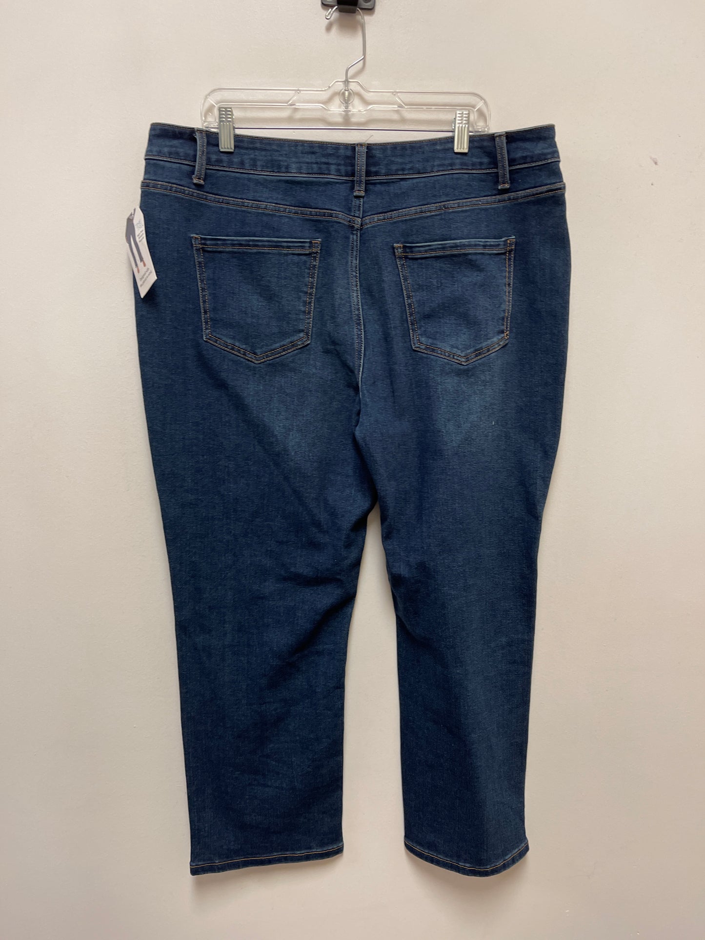 Jeans Straight By Time And Tru In Blue Denim, Size: 18