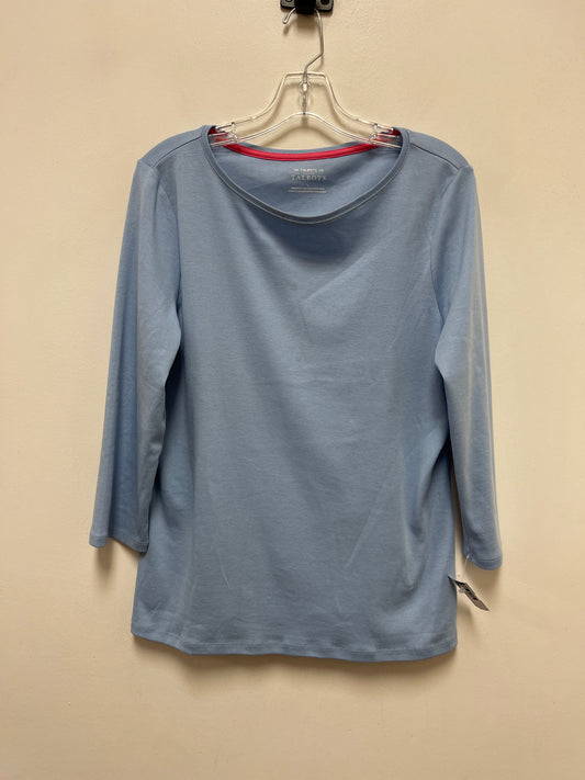 Top Long Sleeve By Talbots In Blue, Size: L