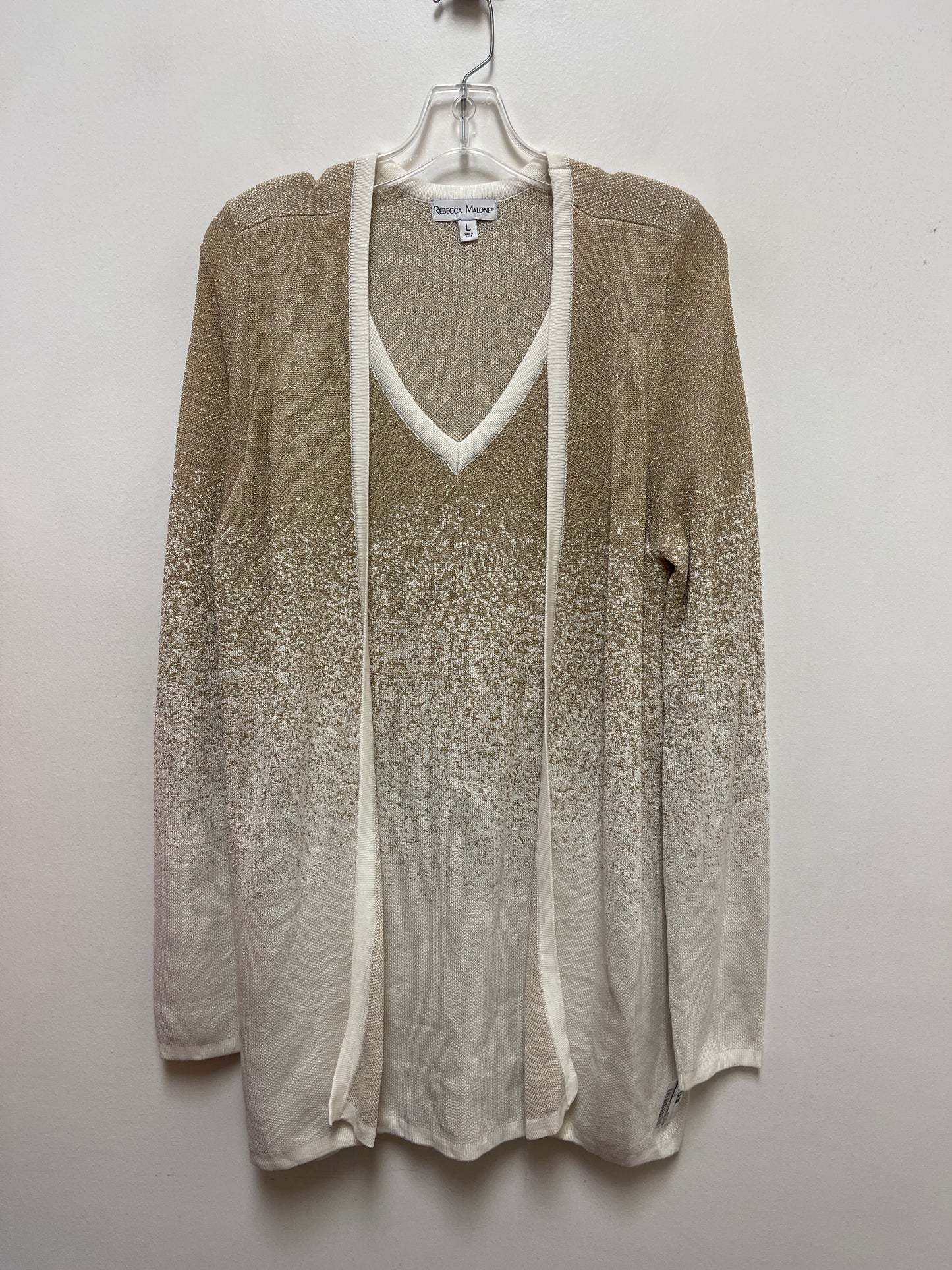 Sweater By Rebecca Malone In Gold, Size: L