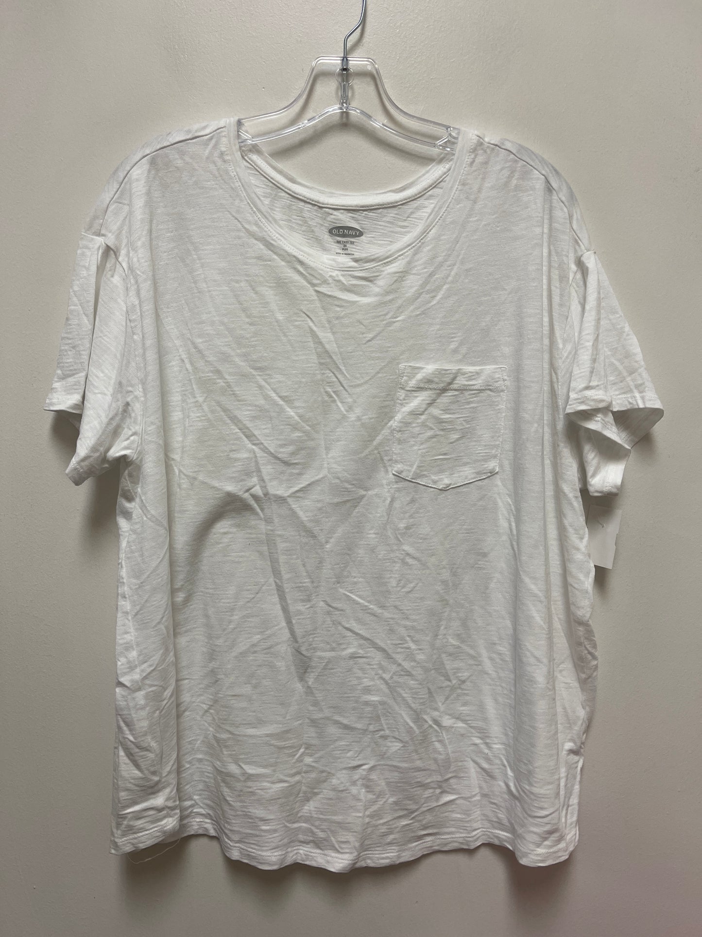 Top Short Sleeve By Old Navy In White, Size: 2x