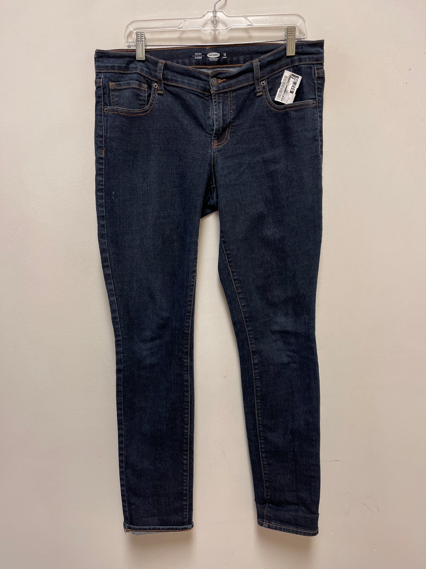 Jeans Skinny By Old Navy In Blue Denim, Size: 12