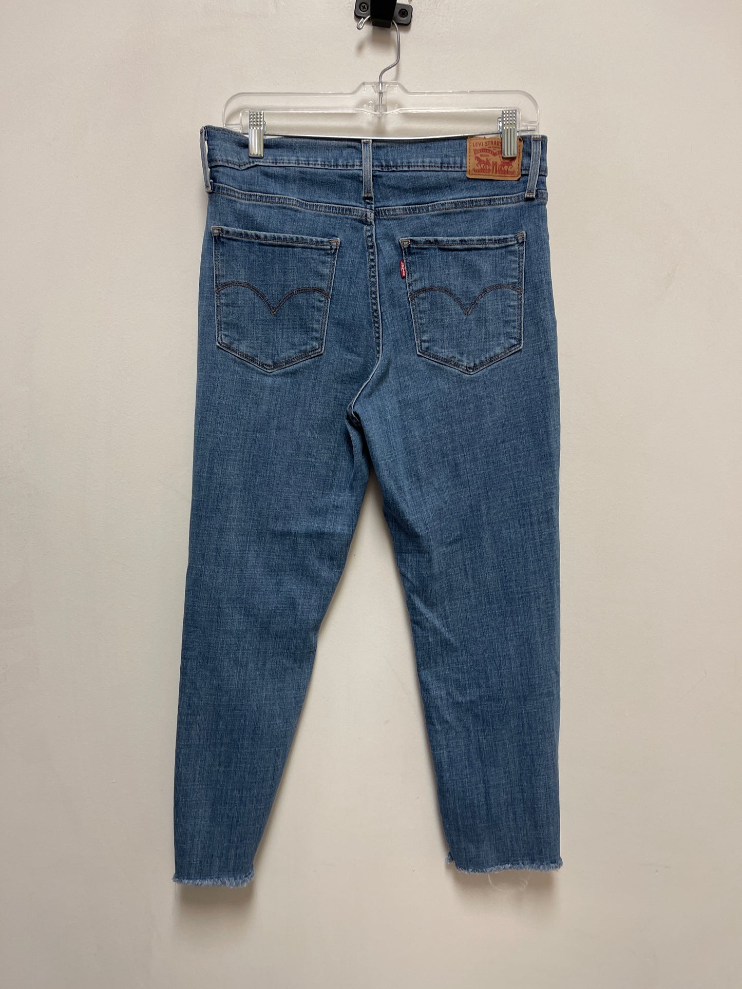 Jeans Straight By Levis In Blue Denim, Size: 12