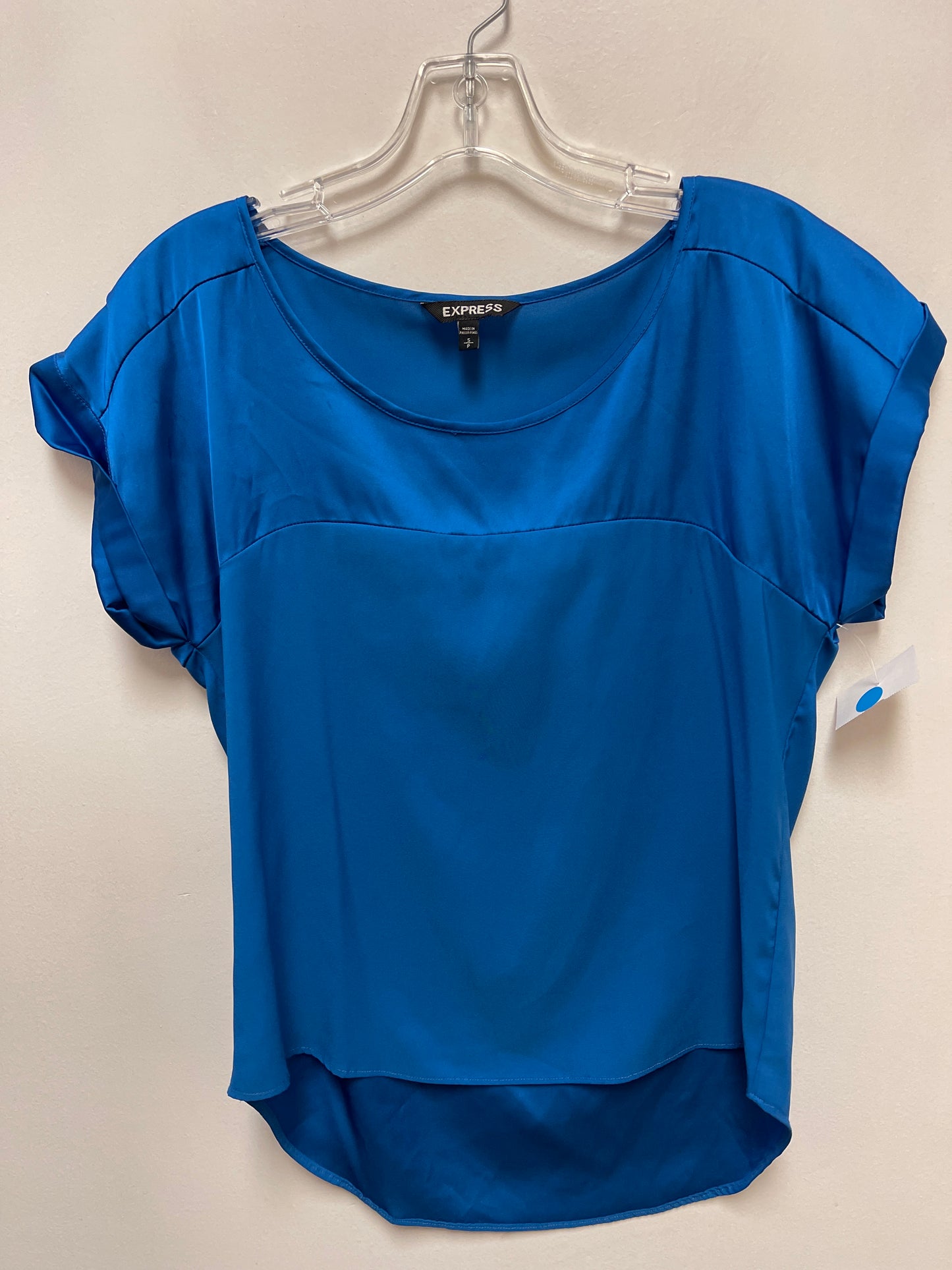 Top Short Sleeve By Express In Blue, Size: S