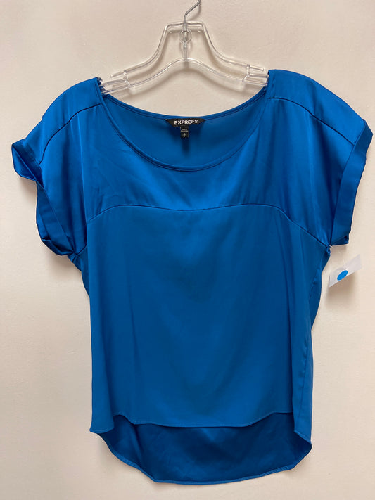 Top Short Sleeve By Express In Blue, Size: S