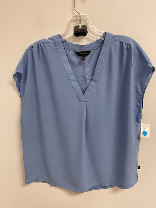 Top Short Sleeve By Banana Republic In Blue, Size: L