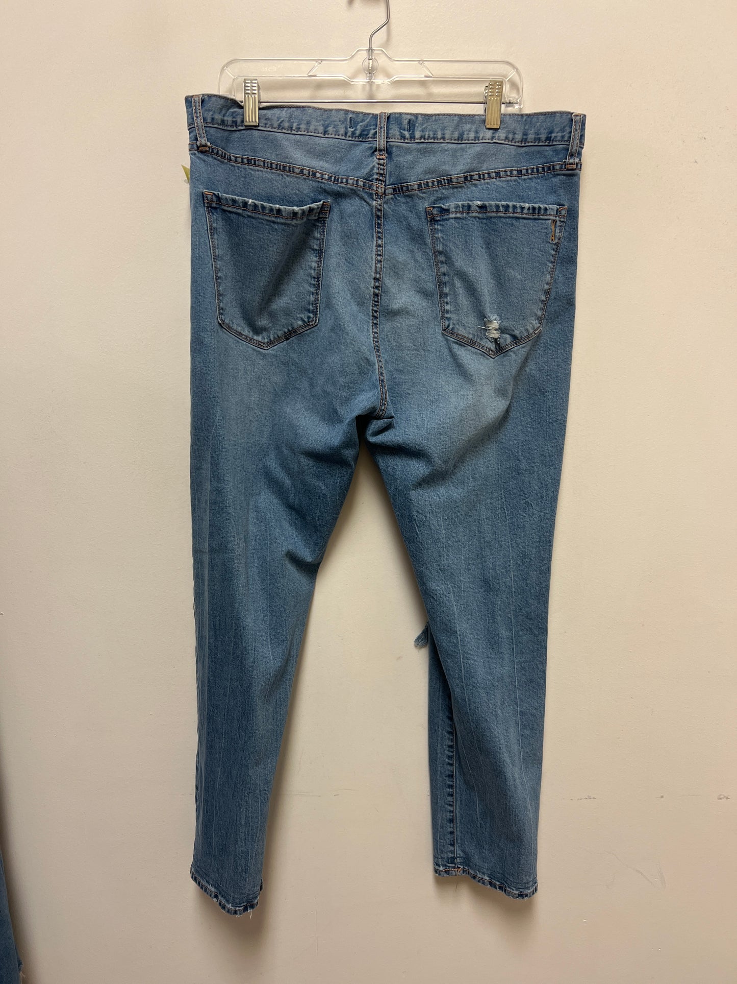 Jeans Straight By Vintage America In Blue Denim, Size: 16