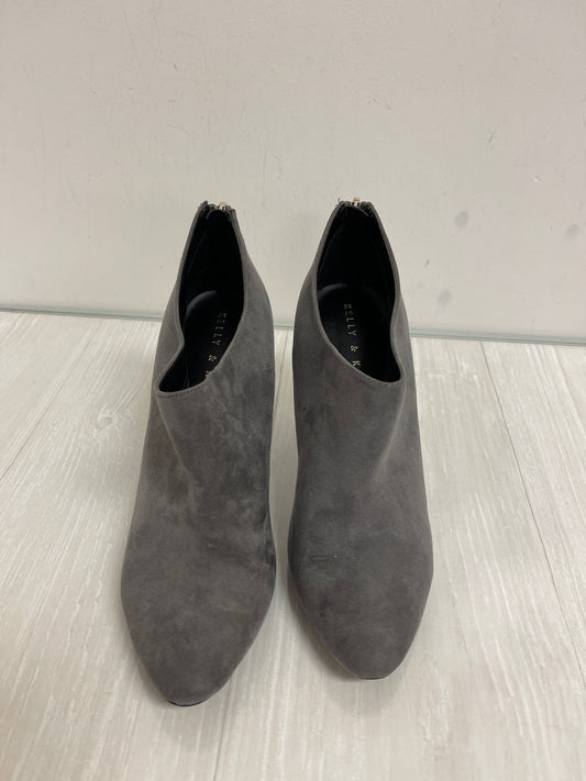 Boots Ankle Heels By Kelly And Katie In Grey, Size: 7.5