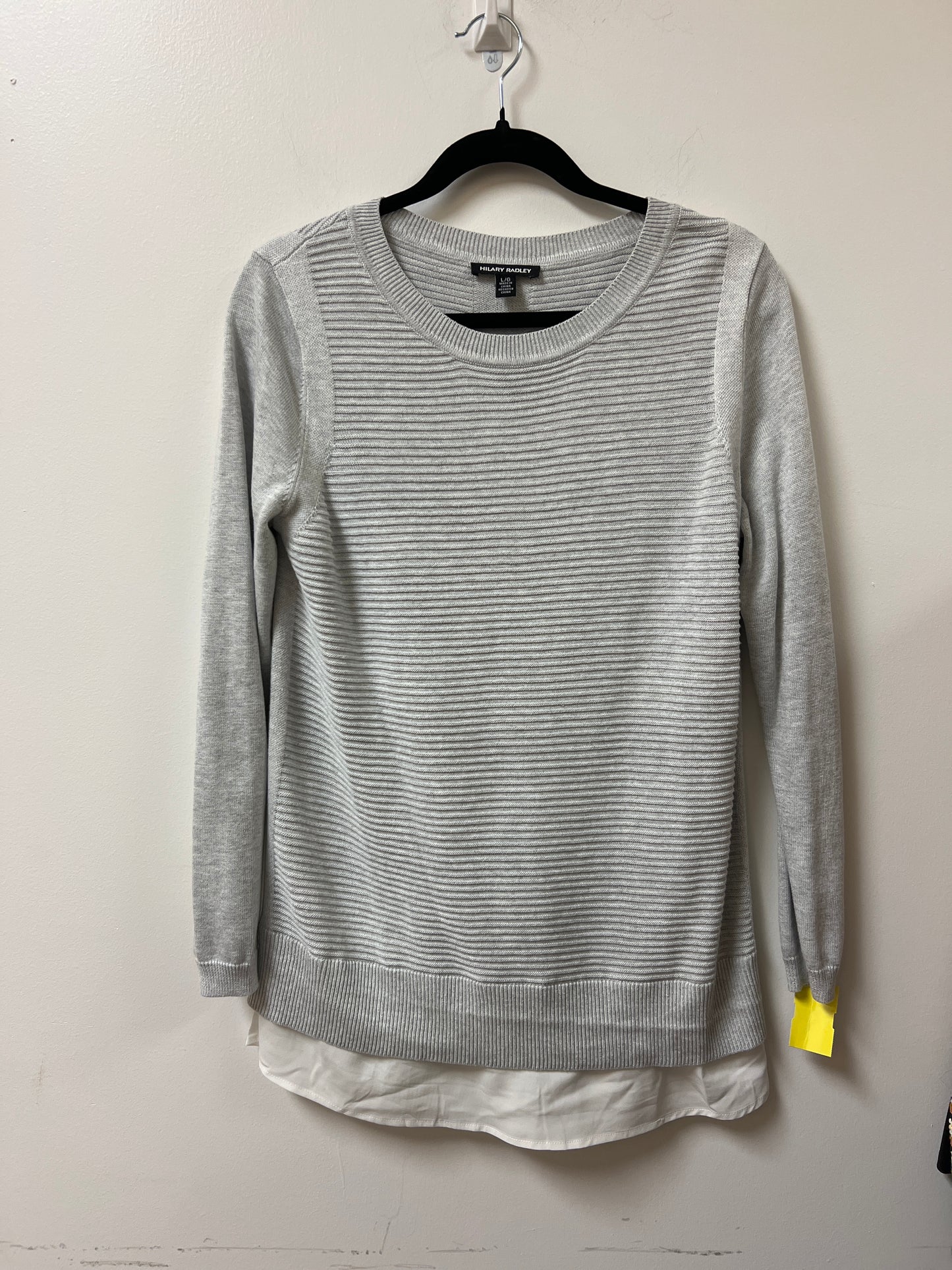 Sweater By Hilary Radley In Grey, Size: L