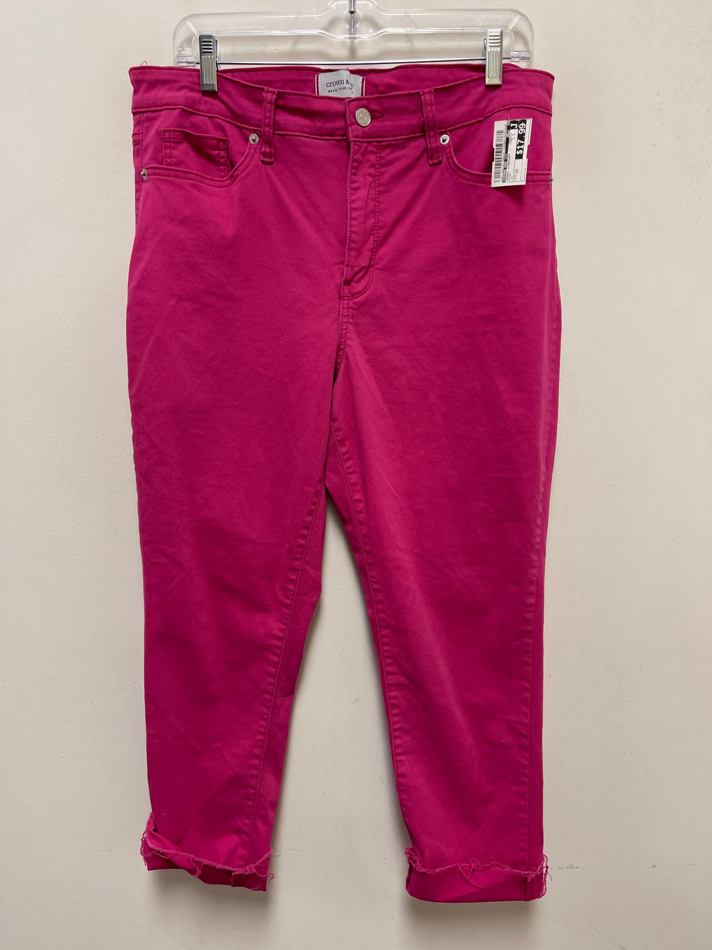 Jeans Straight By Crown And Ivy In Pink, Size: 12