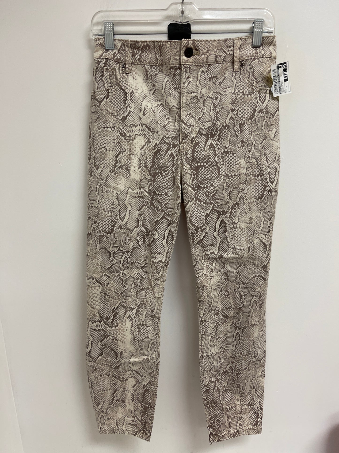 Jeans Skinny By White House Black Market In Snakeskin Print, Size: 14