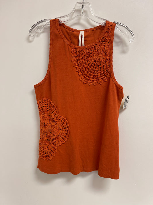 Top Sleeveless By Anthropologie In Orange, Size: L