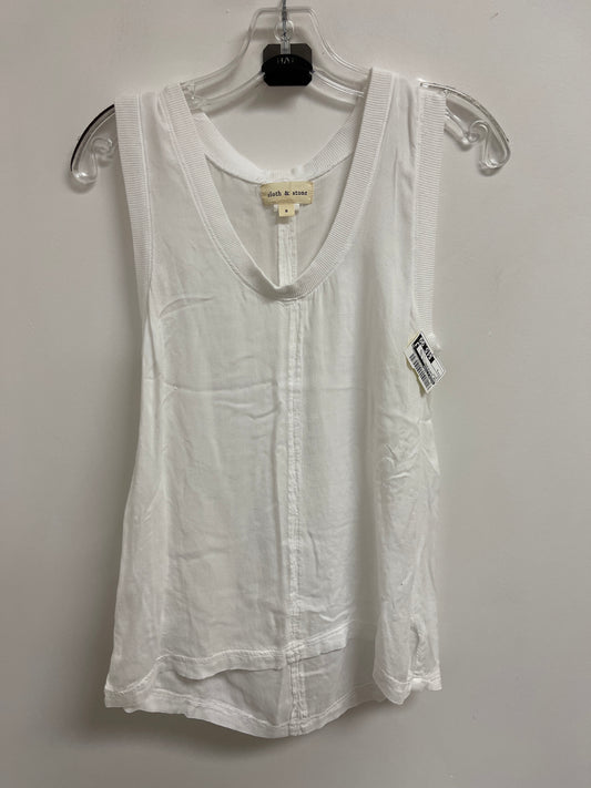 Top Sleeveless By Cloth & Stone In White, Size: S