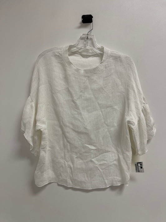 Top Short Sleeve By Clothes Mentor In White, Size: S