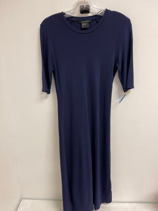 Dress Casual Maxi By Armani Exchange In Navy, Size: M
