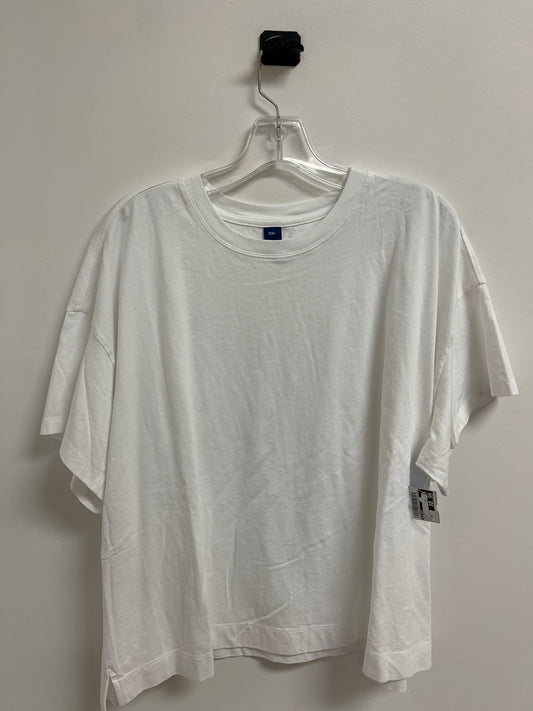 Top Short Sleeve By Old Navy In White, Size: 2x