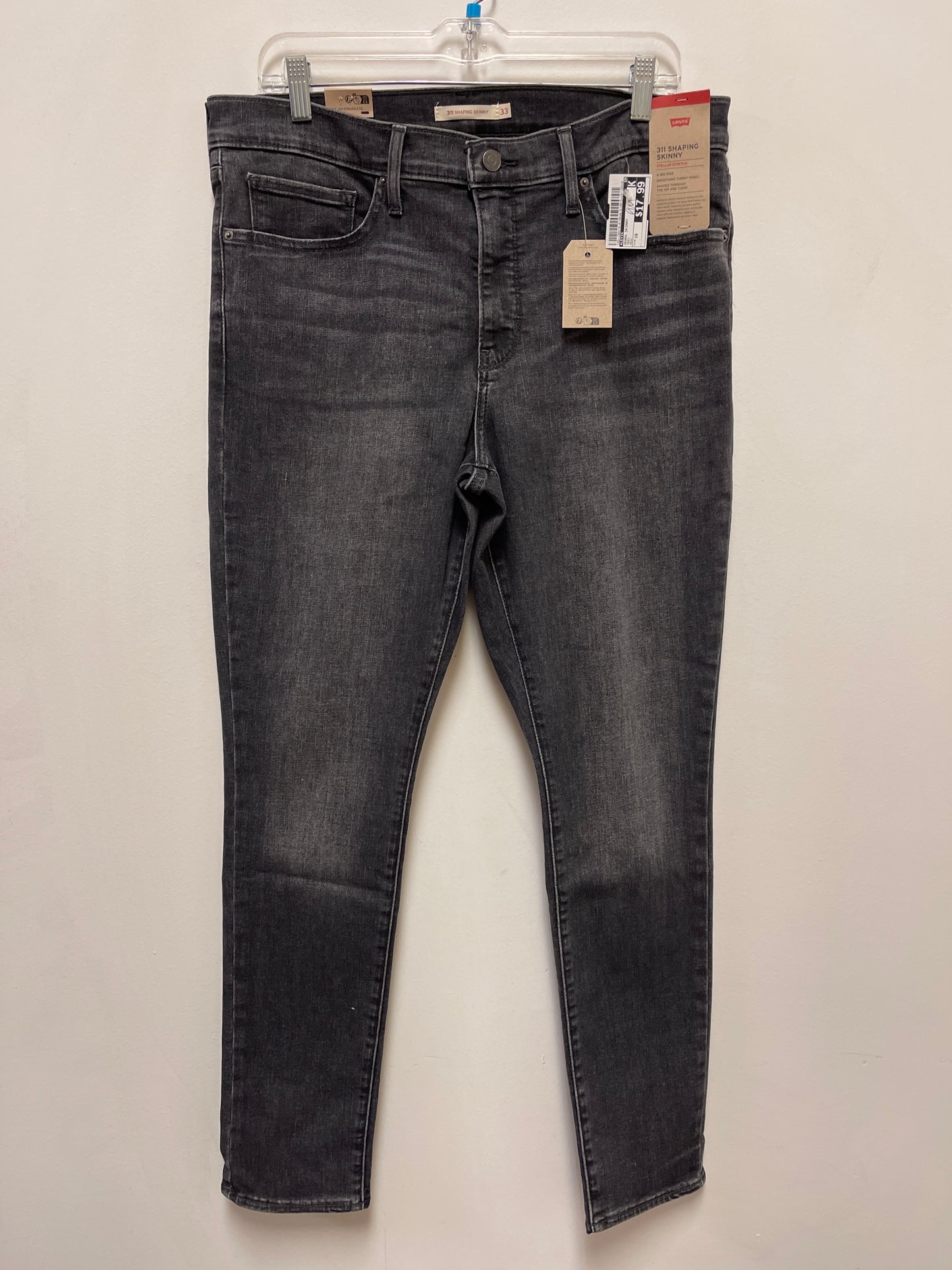 Jeans Skinny By Levis In Grey, Size: 16