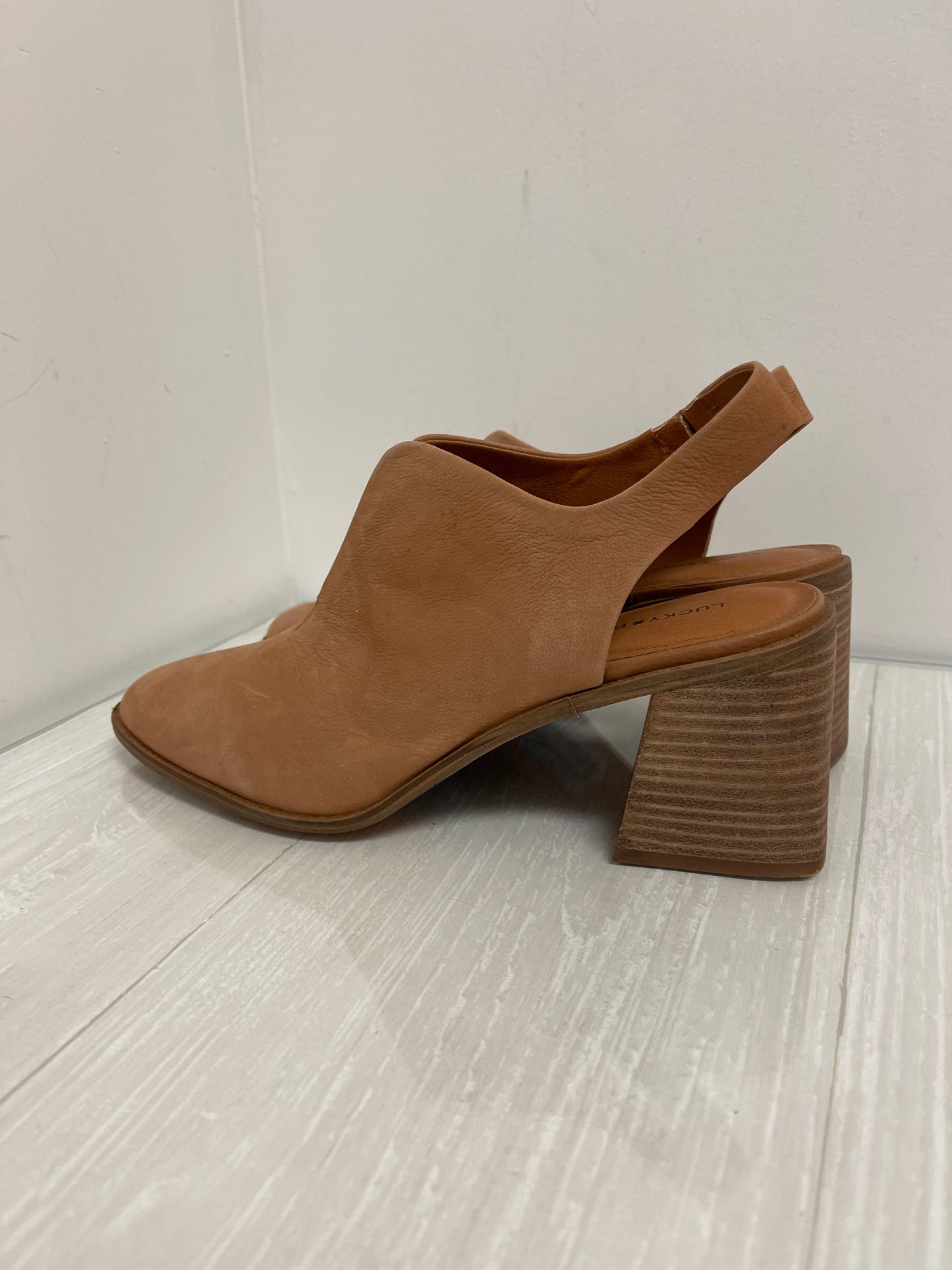 Shoes Heels Block By Lucky Brand In Tan, Size: 10