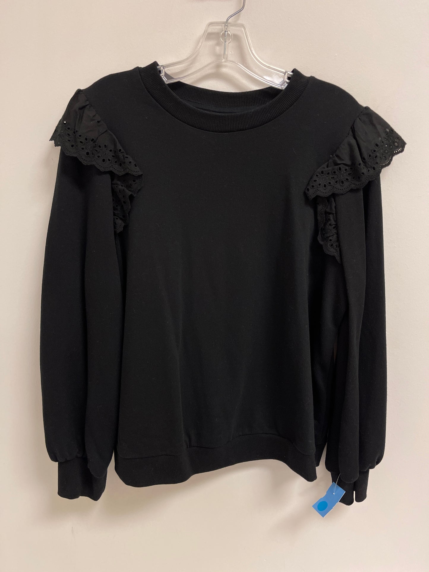 Top Long Sleeve By Who What Wear In Black, Size: Xl