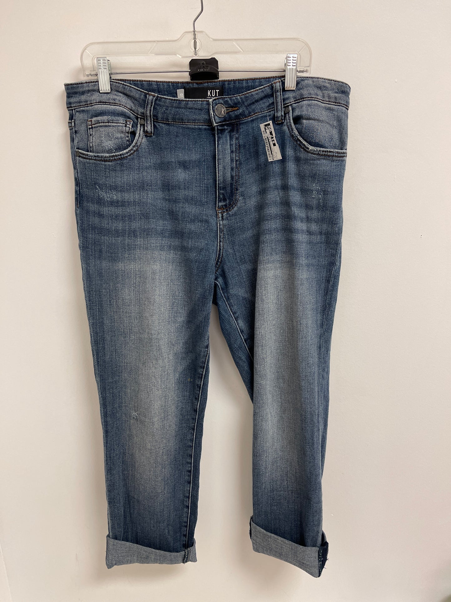 Jeans Boyfriend By Kut In Blue Denim, Size: 12