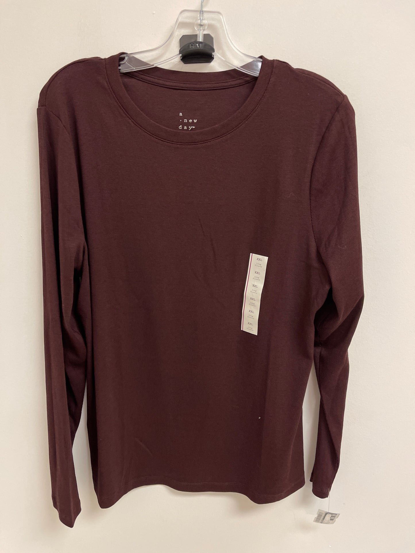 Top Long Sleeve By A New Day In Red, Size: 2x