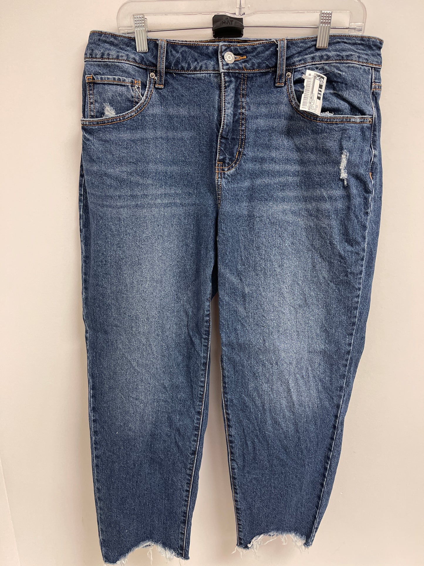 Jeans Straight By Time And Tru In Blue Denim, Size: 14