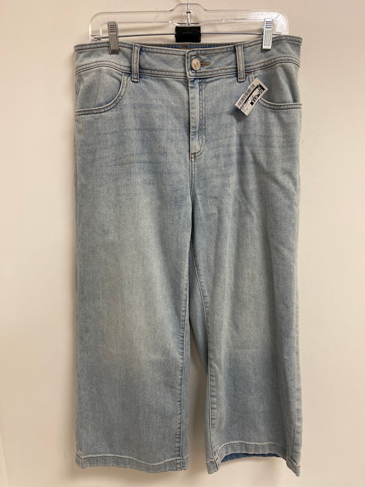 Jeans Cropped By Chicos In Blue Denim, Size: 12