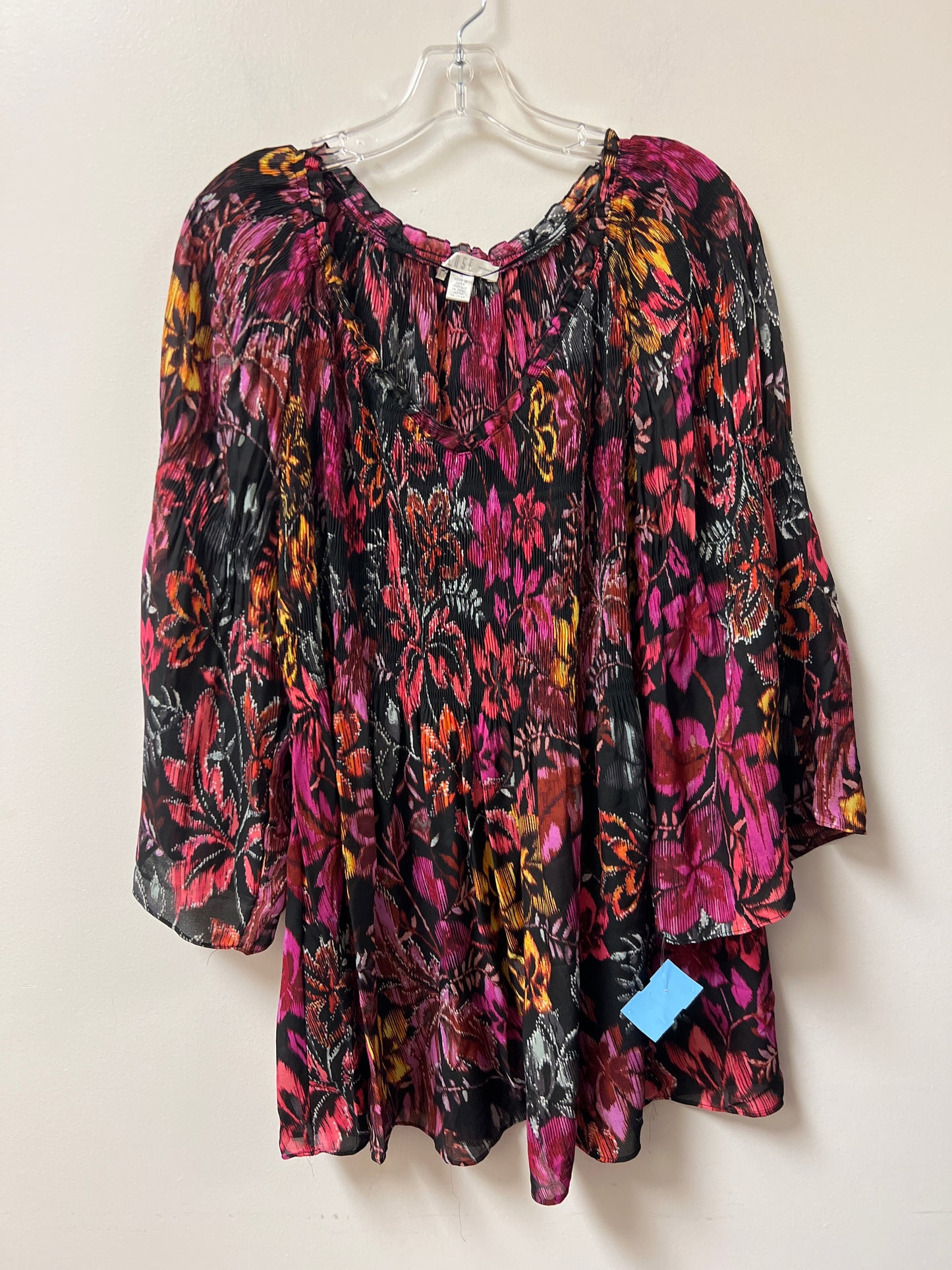 Top Long Sleeve By Spense In Floral Print, Size: 1x