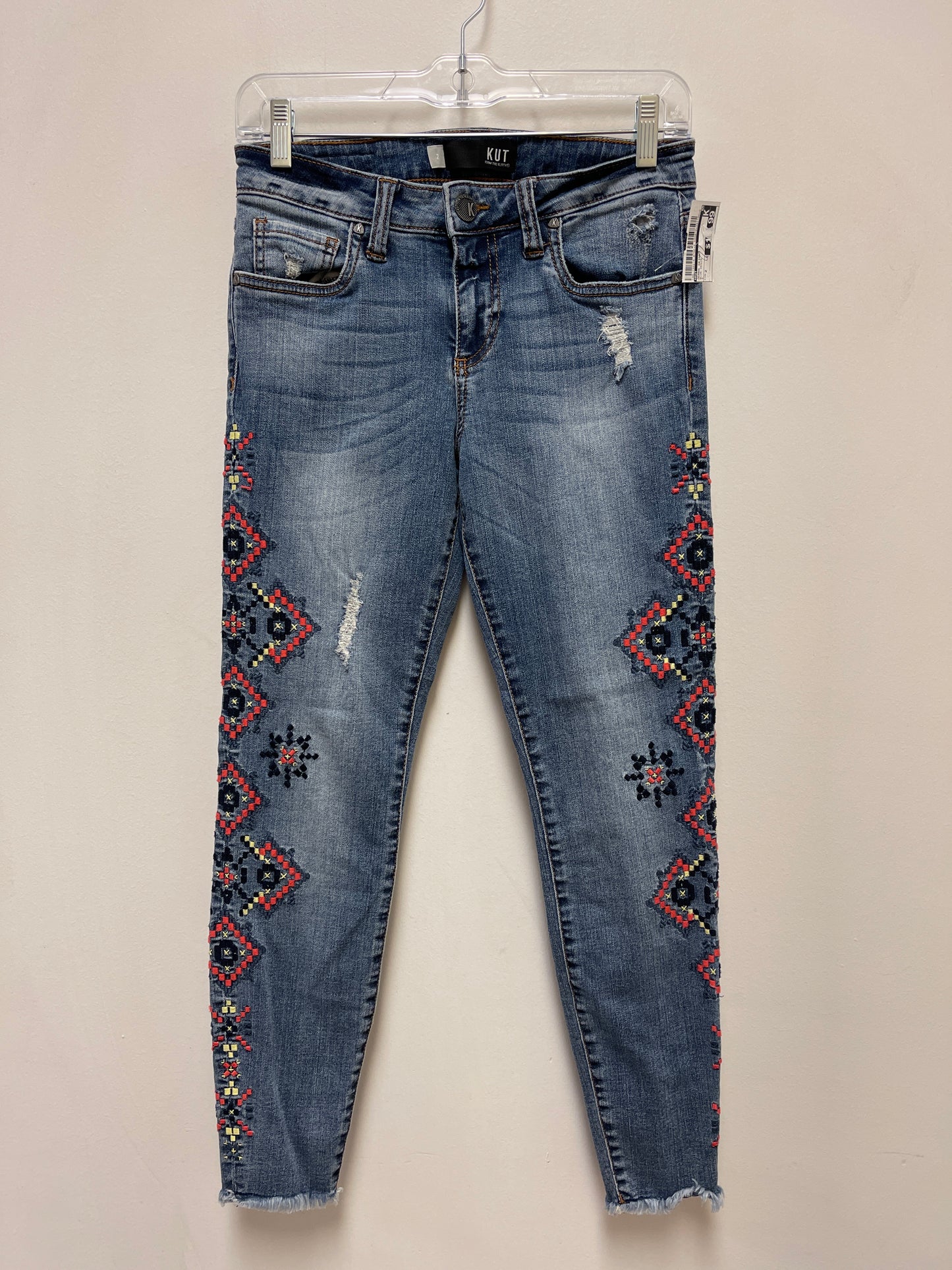 Jeans Skinny By Kut In Blue Denim, Size: 2