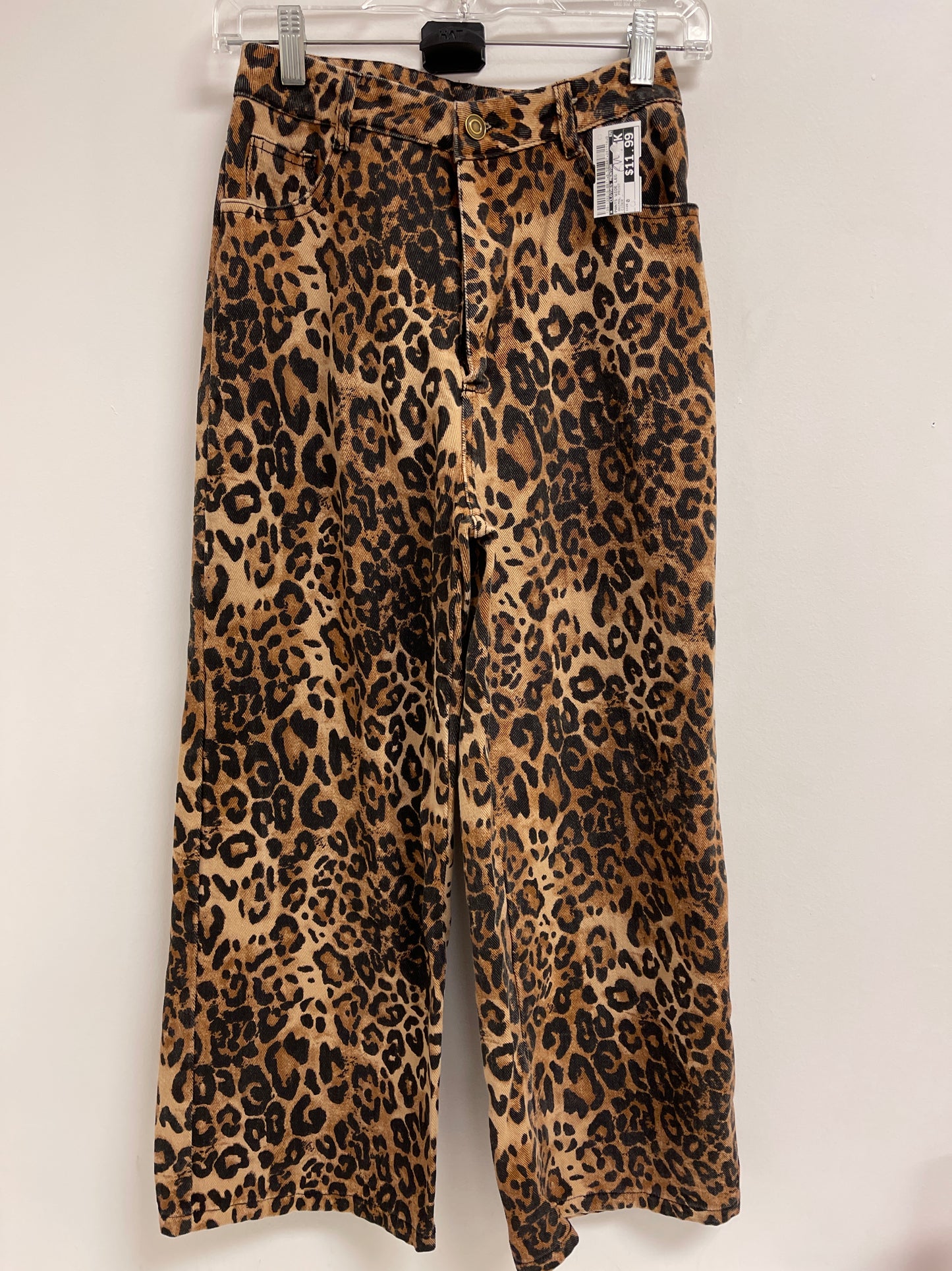 Pants Wide Leg By Clothes Mentor In Animal Print, Size: 0