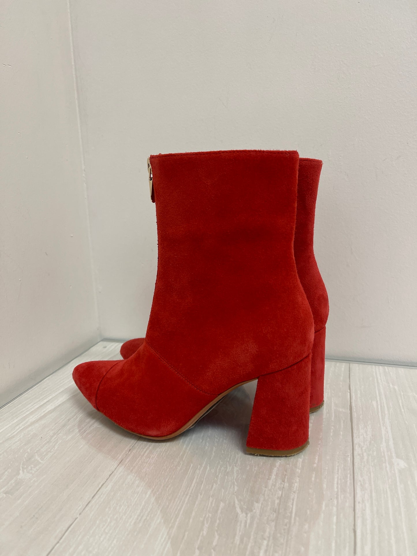 Boots Ankle Heels By Clarks In Red, Size: 6