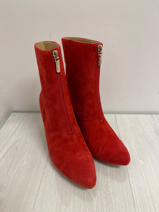 Boots Ankle Heels By Clarks In Red, Size: 6