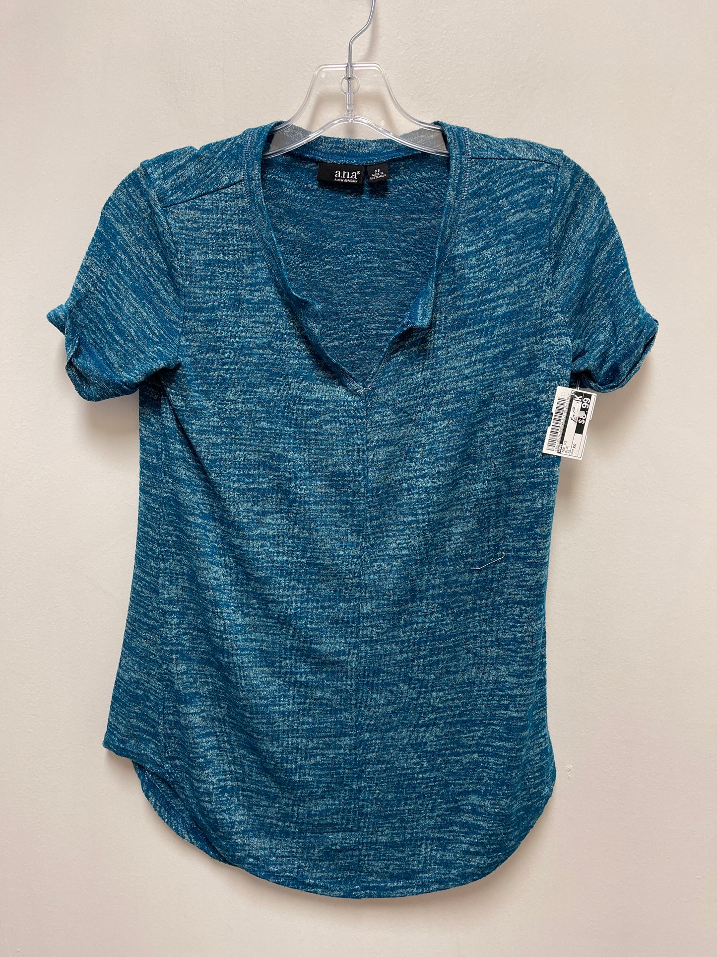 Top Short Sleeve By Ana In Blue, Size: Xs