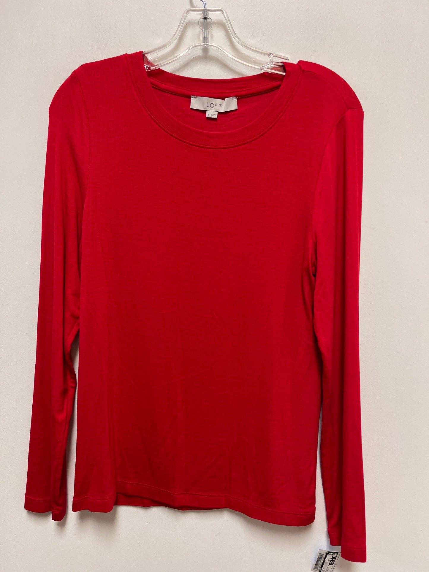 Top Long Sleeve By Loft In Red, Size: L