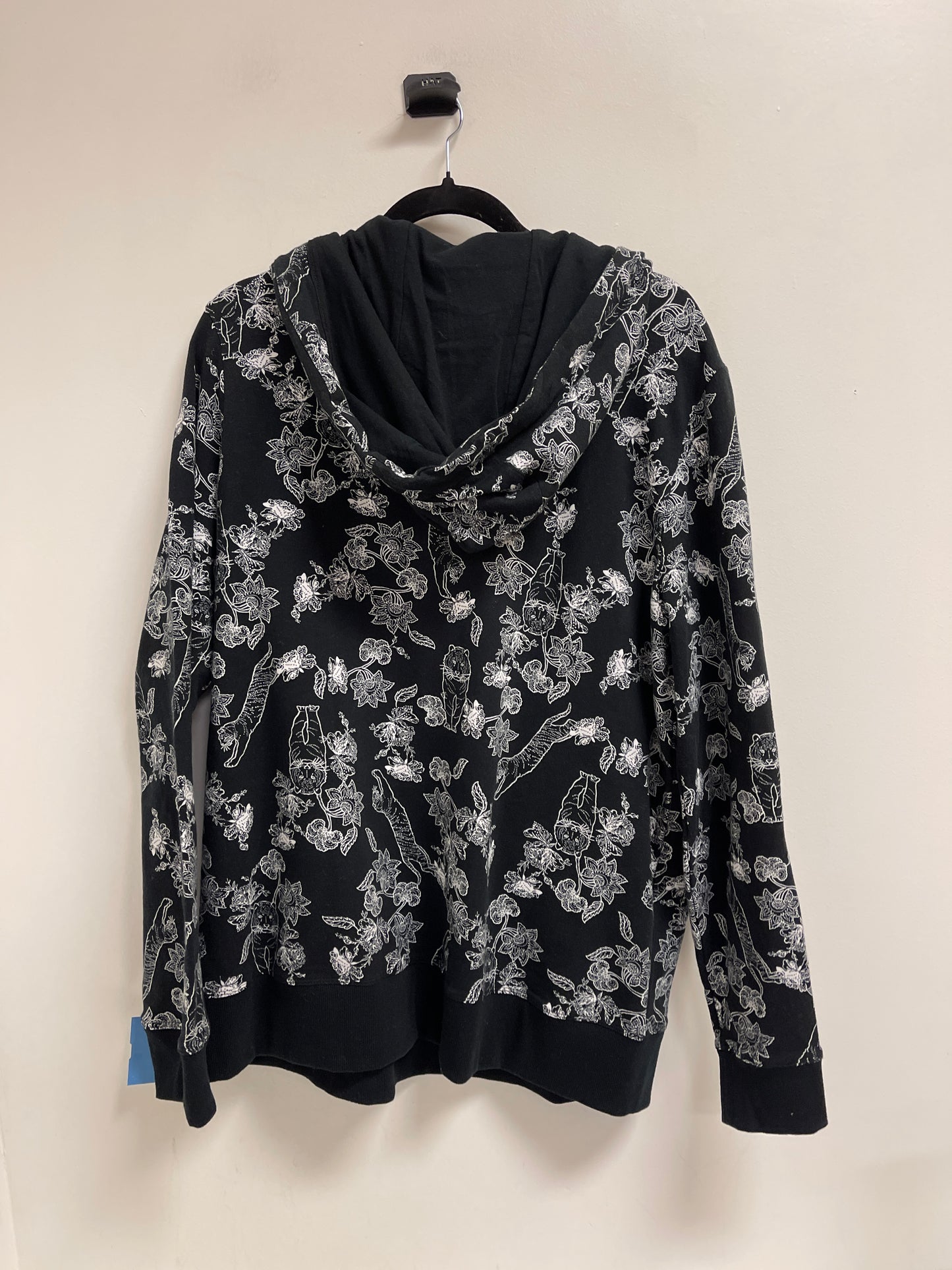 Sweater By Dkny In Black & White, Size: Xl