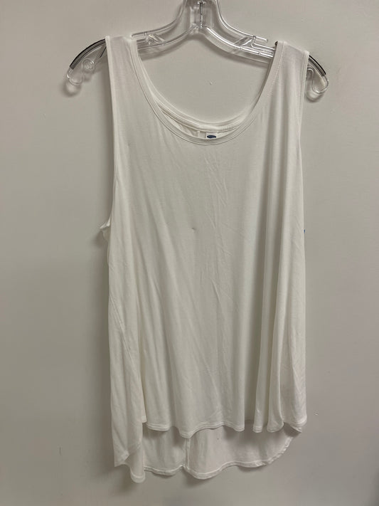 Top Sleeveless By Old Navy In White, Size: Xl