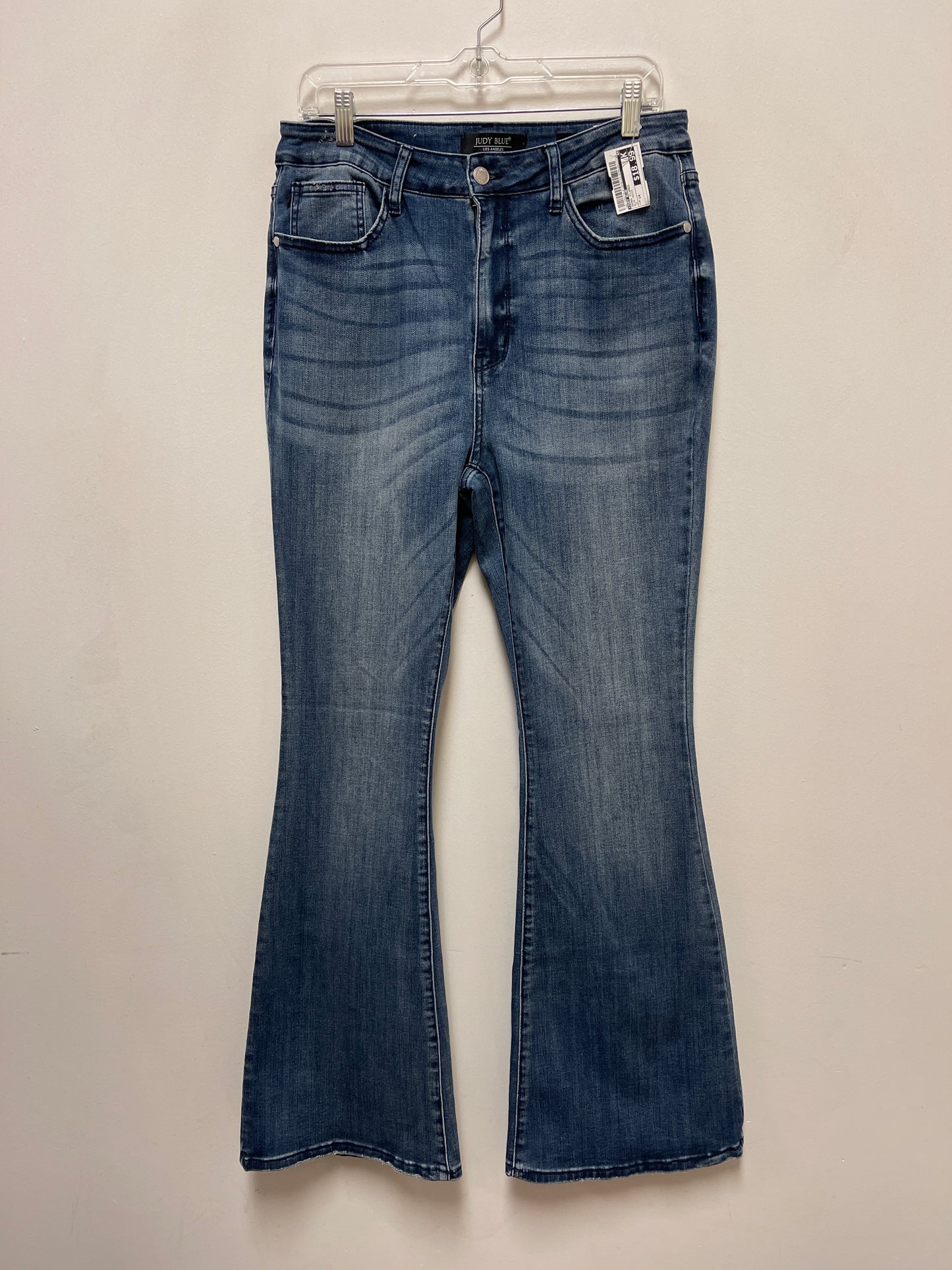 Jeans Flared By Judy Blue In Blue Denim, Size: 14