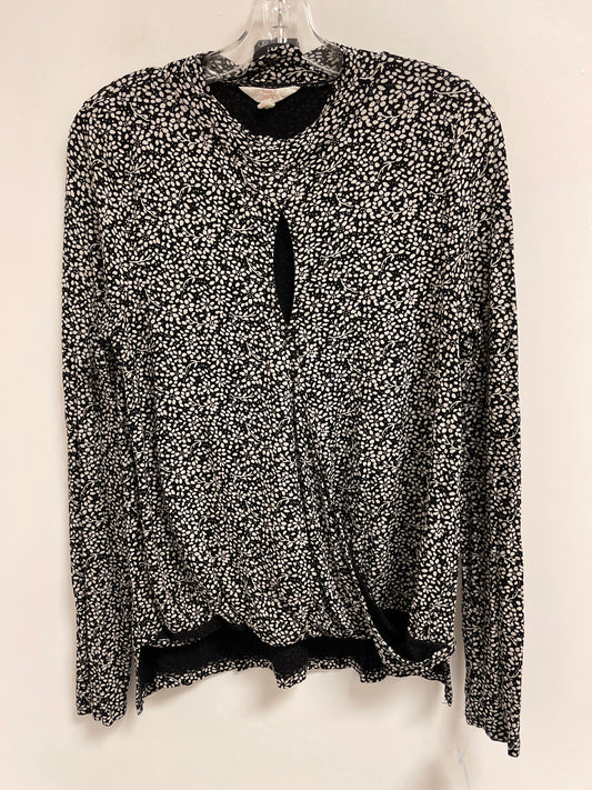 Top Long Sleeve By Sun & Shadow In Floral Print, Size: M