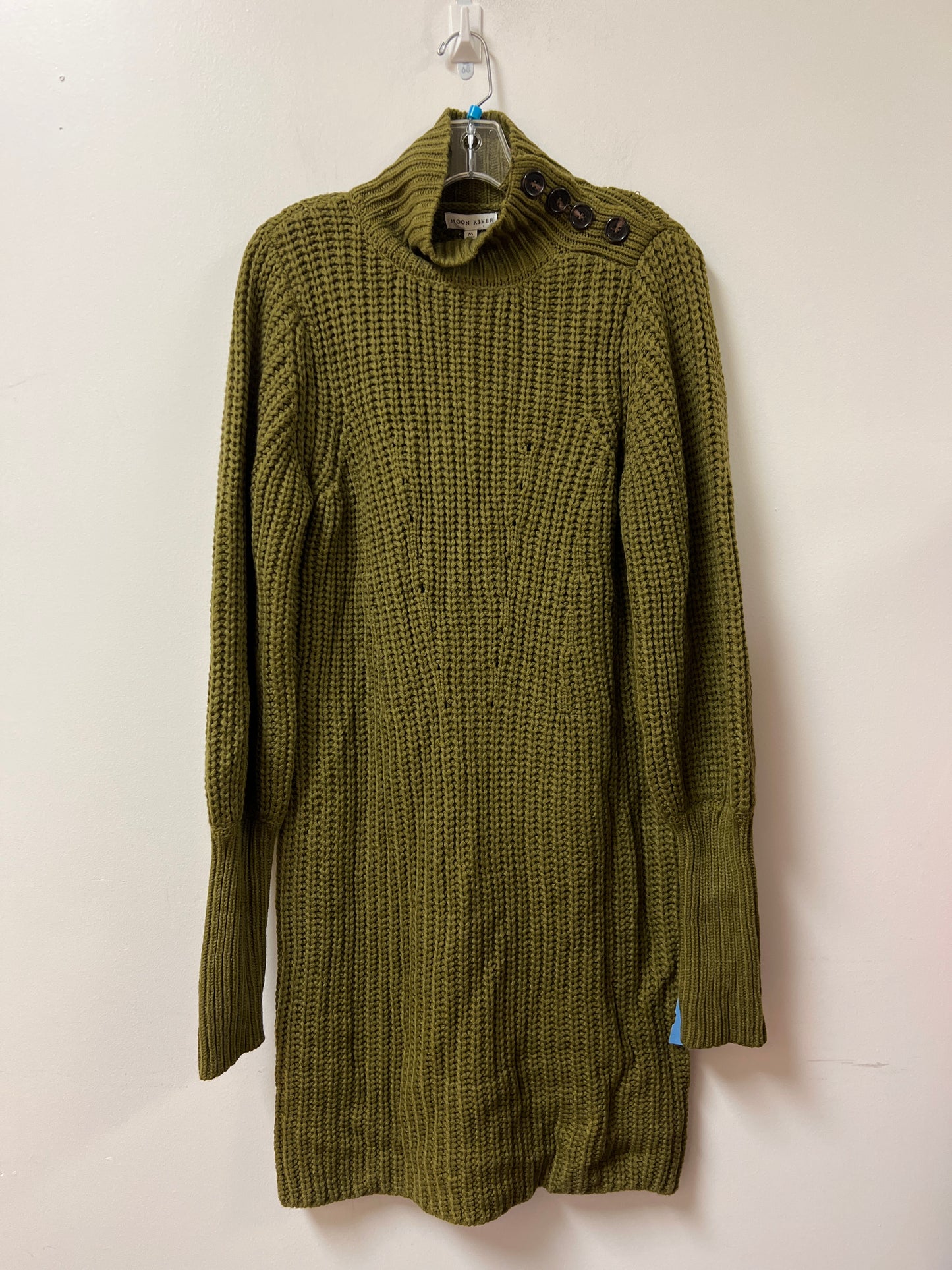 Dress Sweater By Moon River In Green, Size: M