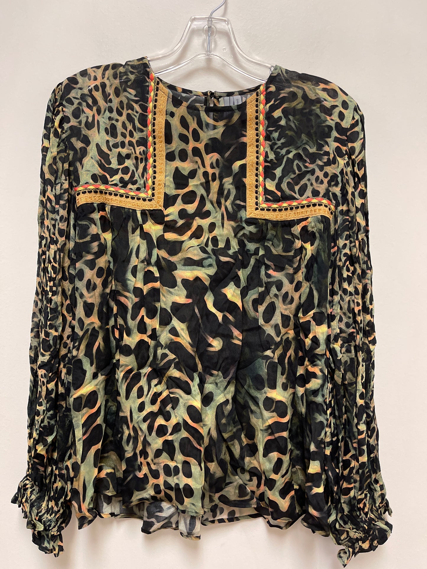 Top Long Sleeve By Blank London In Animal Print, Size: S