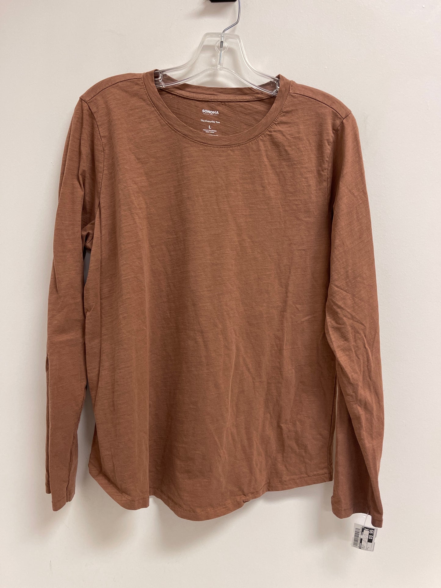 Top Long Sleeve By Sonoma In Cream, Size: L