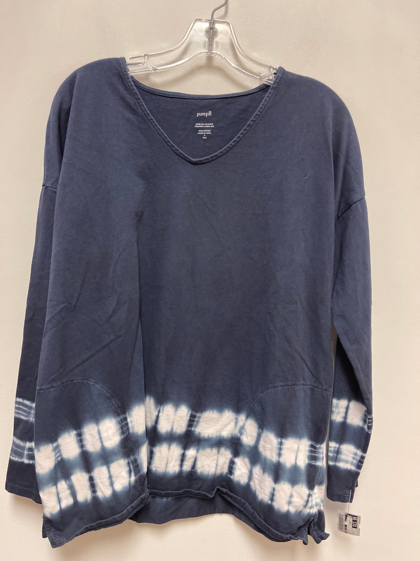 Top Long Sleeve By Pure Jill In Blue, Size: S